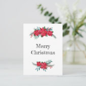 Refugio de invierno de Poinsettias シーズンポストカード (スタンド正面)