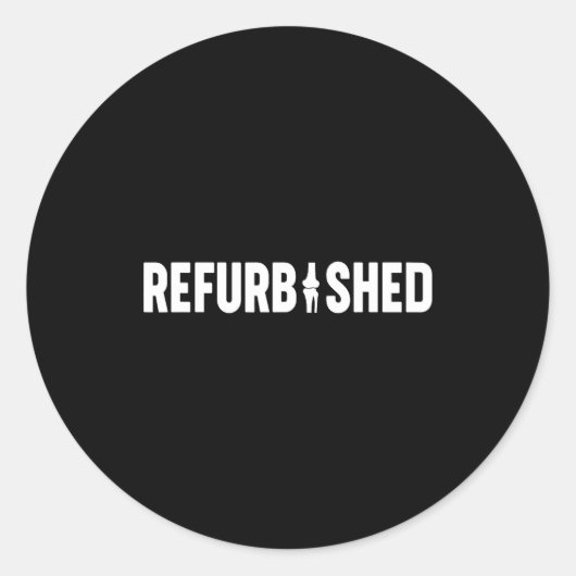 Refurbished New Knee Replacement Funny Knee Surger ラウンドシール (正面)