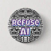 Refuse AI   缶バッジ (正面)