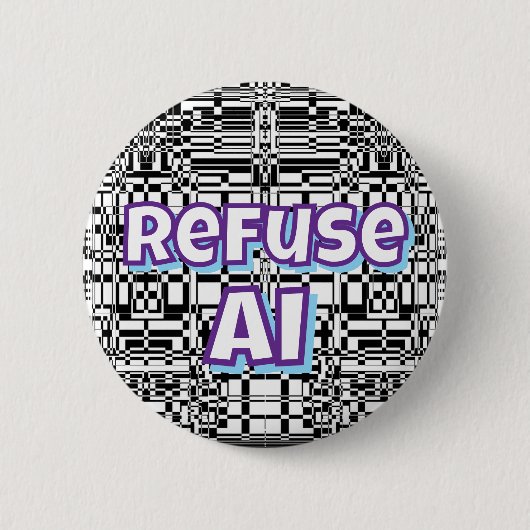 Refuse AI   缶バッジ (正面)