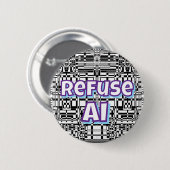 Refuse AI   缶バッジ (正面&裏面)
