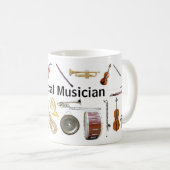 Reg. 11のoz。 オーケストラの楽器のマグ コーヒーマグカップ (正面右)