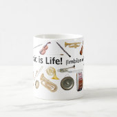 Reg. 11のoz。 "音楽は生命です!  (、頻繁に吸収して下さい。)"マグ コーヒーマグカップ (中央)