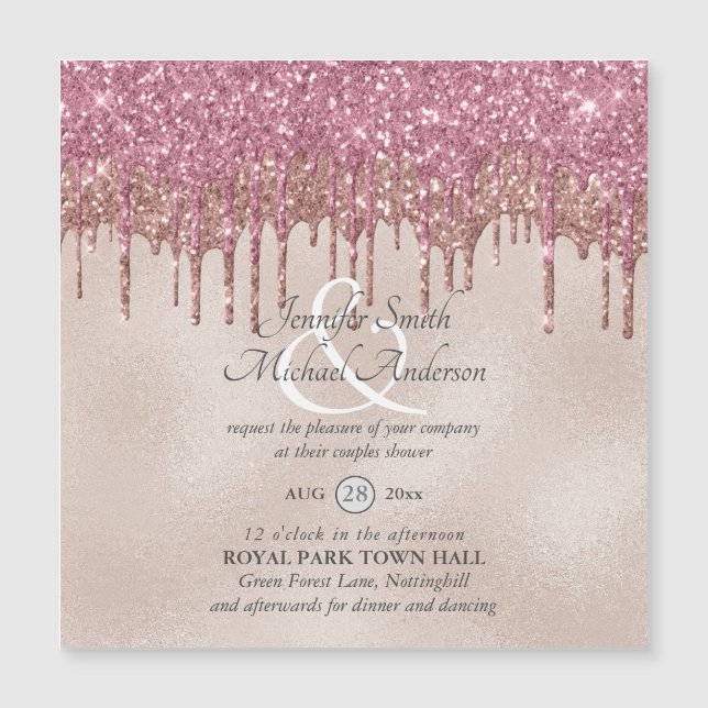 regalグリッター滴下カップルシャワーアンパサンド (正面)