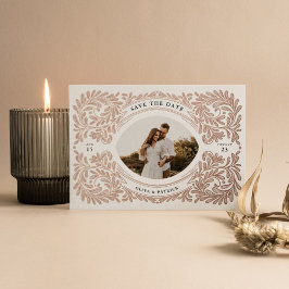 Regal飾り付け日付写真フレームを保存 箔招待状