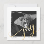 Regal & モダン金ゴールド幾何学新婚の写真 シーズンカード (正面)