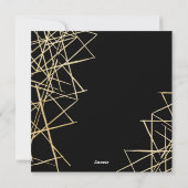 Regal & モダン金ゴールド幾何学新婚の写真 シーズンカード (裏面)