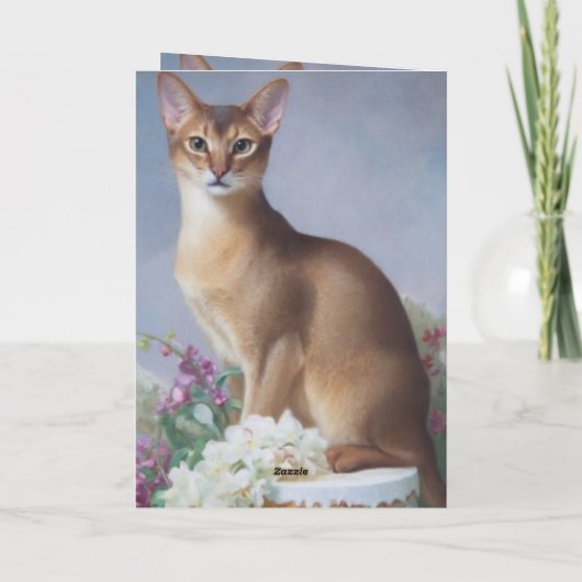 Regal Abyssinian – Painterly Cat Card カード (裏面)