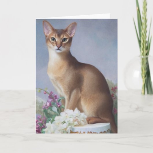Regal Abyssinian – Painterly Cat Card カード (正面)
