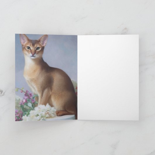 Regal Abyssinian – Painterly Cat Card カード (内部)
