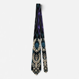 Regal Authority -  negro medianoche, púrpura real ネクタイ