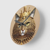 Regal Catプロフィール ラウンド壁時計 (傾斜)