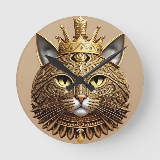 Regal Catプロフィール ラウンド壁時計 (正面)