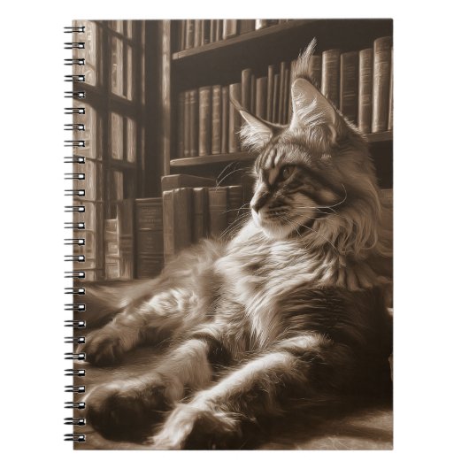 Regal Cat Libraryノートブック ノートブック (正面)