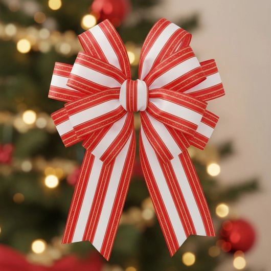 Regal Christmas Stripes サテンリボン