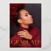 Regal Classyエレガント Grad写真発表カード 箔招待状 (正面)