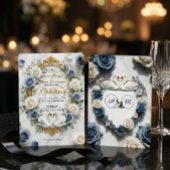 Regal Crest Silhouette Swans Traditional Wedding 招待状