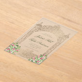 Regal Doors Elegant Faux Foil Wedding アクリル招待状 (レイダウン)