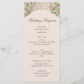 Regal Doors Elegant Faux Foil Wedding プログラム (正面)