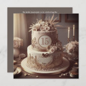 REGAL EDITABLE'結婚ANNIVERSARY CAKE 招待状 (正面/裏面)