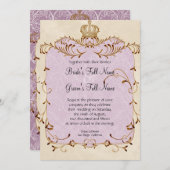 Regal Egrets, Swirls & Damask -結婚式招待状 招待状 (正面/裏面)