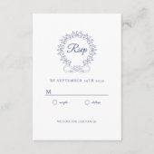 Regal, Elegant, Wedding RSVP エンクロージャーカード (正面)