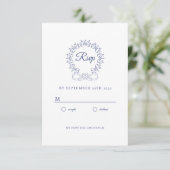 Regal, Elegant, Wedding RSVP エンクロージャーカード (スタンド正面)