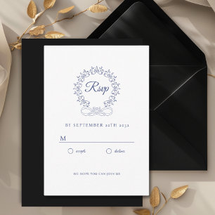 Regal, Elegant, Wedding RSVP エンクロージャーカード