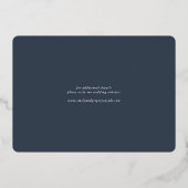 Regal Embellised Save The Date Photo Frame Navy 箔招待状 (裏面)