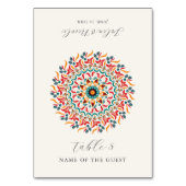 Regal Festival Elegance Mandala Wedding Place Card テーブルナンバー (正面)