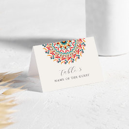 Regal Festival Elegance Mandala Wedding Place Card テーブルナンバー