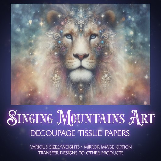 Regal Galaxy Lion Decoupage 薄葉紙