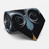 Regal Geometry - negro, gris, verde, oro ネクタイ (ロール)