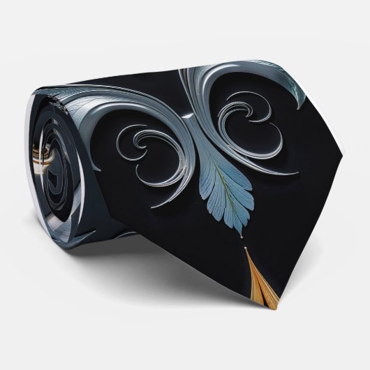 Regal Geometry - negro, gris, verde, oro ネクタイ (ロール)
