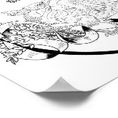 Regal Gold Gryphon Coloring Page  Poster ポスター (角)