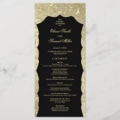 Regal Golden Damask Wedding Program プログラム (正面)