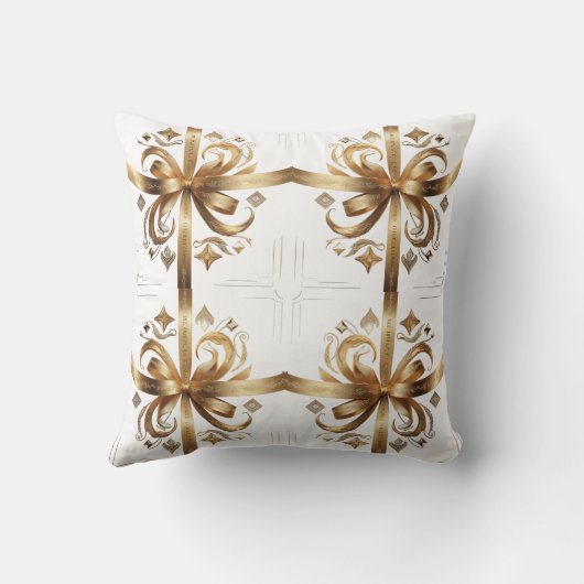 Regal Golden Phoenix Luxury Design Decorative  クッション (裏面)