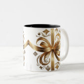 Regal Golden Phoenix Luxury Design Two-Tone Mug ツートーンマグカップ (正面右)