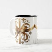 Regal Golden Phoenix Luxury Design Two-Tone Mug ツートーンマグカップ (正面左)