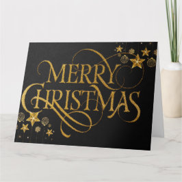 Regal Holiday – Luxury Gold Foil Christmas Card  カード