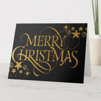 Regal Holiday – Luxury Gold Foil Christmas Card  カード