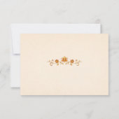 Regal Indian Floral Peacock RSVP Card (裏面)