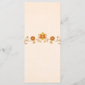 Regal Indian Wedding Menu Card | Gold & Saffron メニュー (裏面)