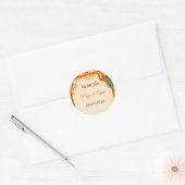 Regal Indian Wedding Peacock Favor Stickers | Saff ラウンドシール (封筒)