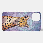 🐆 Regal Leopard Mosaic Luxury Wildlife Art 🐆 iPhoneケース (裏面横)