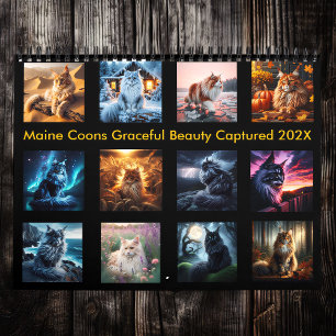 Regal Maine Coons:優雅な美しいが202Xで撮影 カレンダー