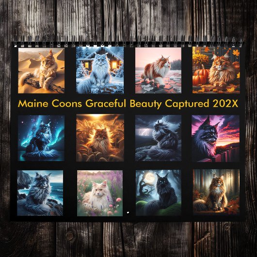 Regal Maine Coons:優雅な美しいが202Xで撮影 カレンダー