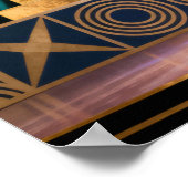 Regal Peacock in Golden Grandeur: A Majestic  ポスター (角)