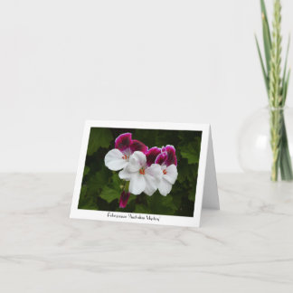 Regal Pelargonium花Collectivable Greeting カード