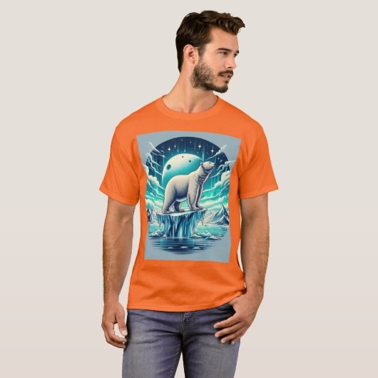 Regal Polar Bear on Arctic Iceberg Tシャツ (正面フル)
